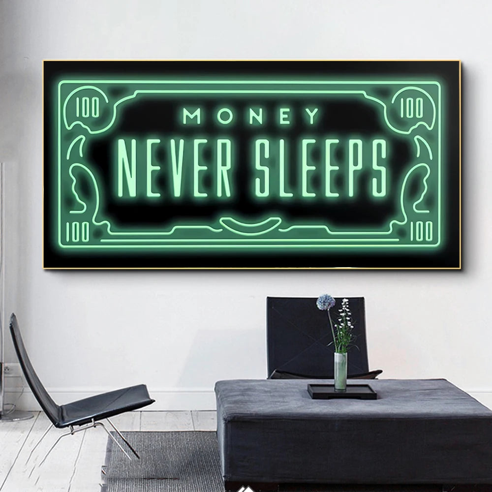 Money Never Sleeps Plakat