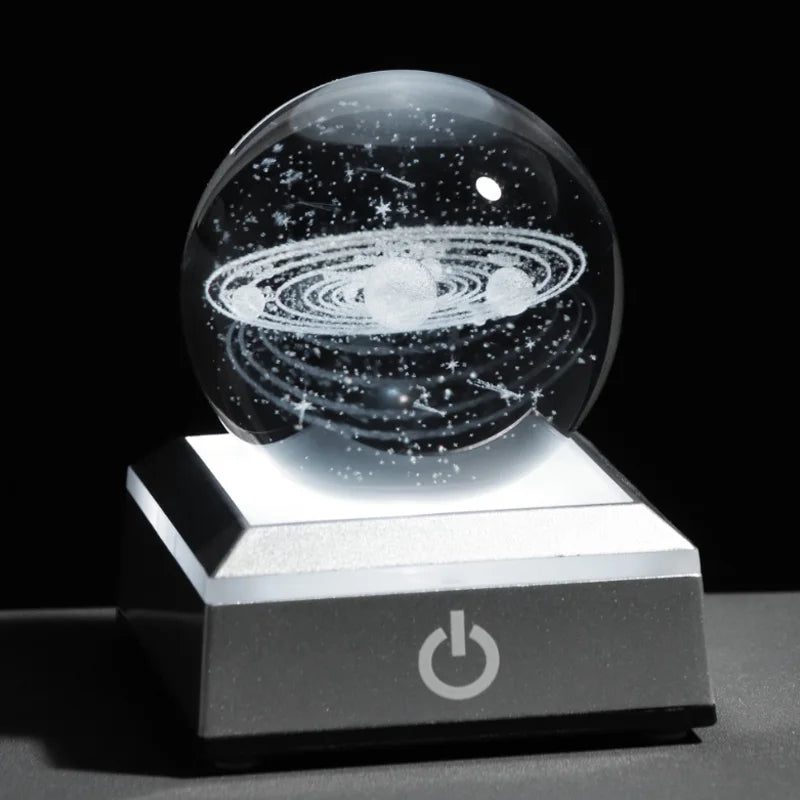 3D Krystal Kugle Solar System