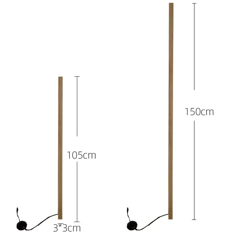 Nordisk Minimalistisk Trægulvlampe