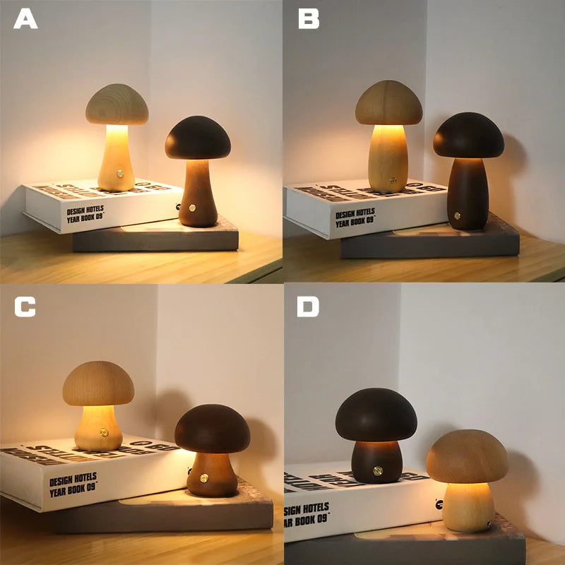 LED Svampe Nattelampe