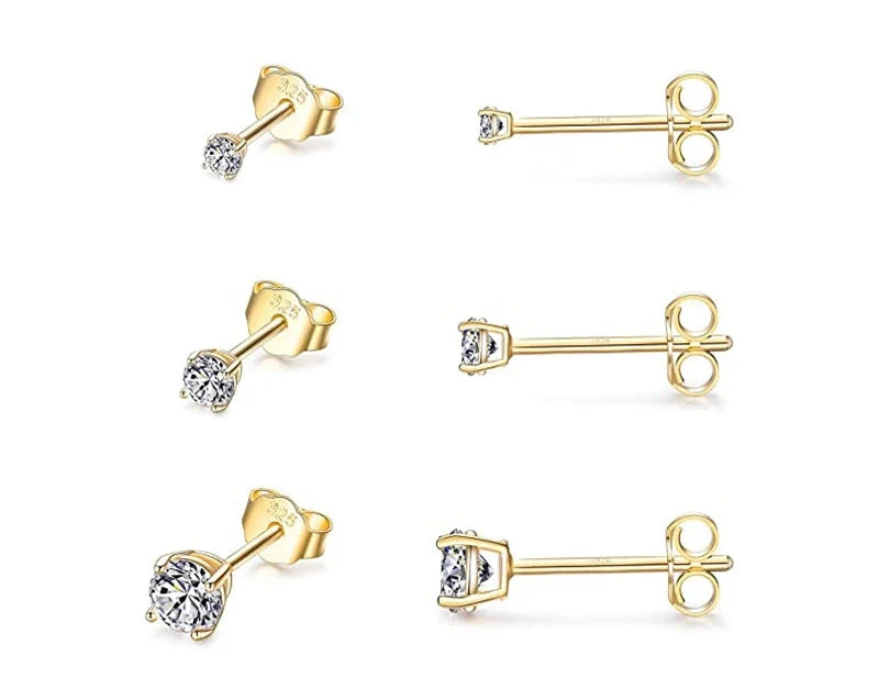 BOAKO 925 Sterling Sølv Stud Øreringe