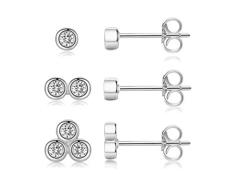 BOAKO 925 Sterling Sølv Stud Øreringe