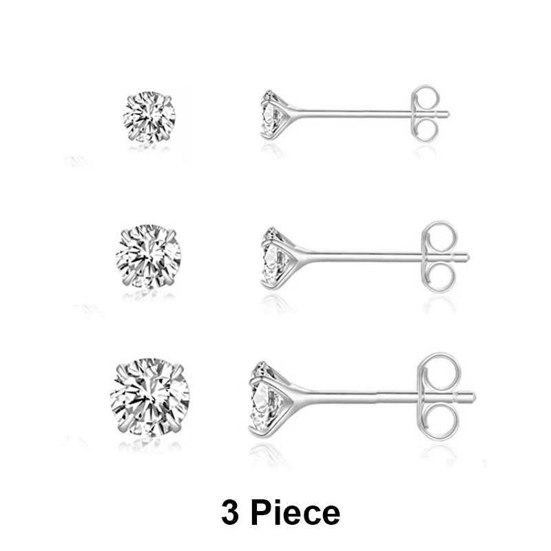 BOAKO 925 Sterling Sølv Stud Øreringe