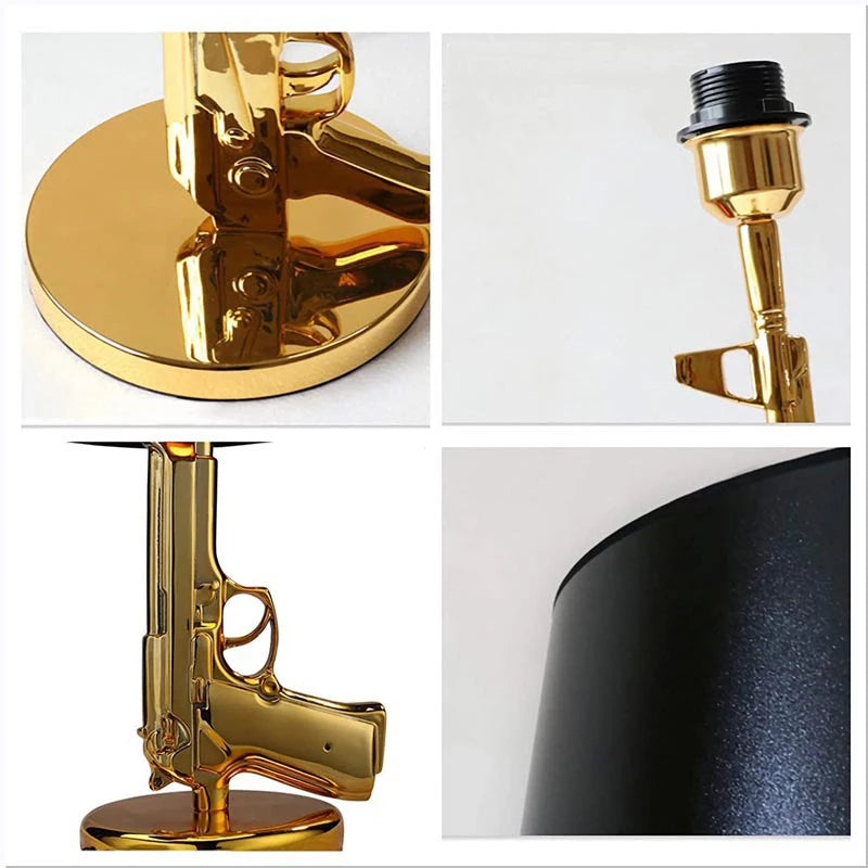 Baretta Pistol Bordlampe
