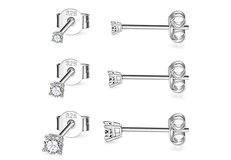 BOAKO 925 Sterling Sølv Stud Øreringe