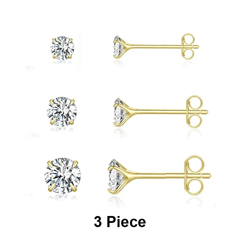 BOAKO 925 Sterling Sølv Stud Øreringe