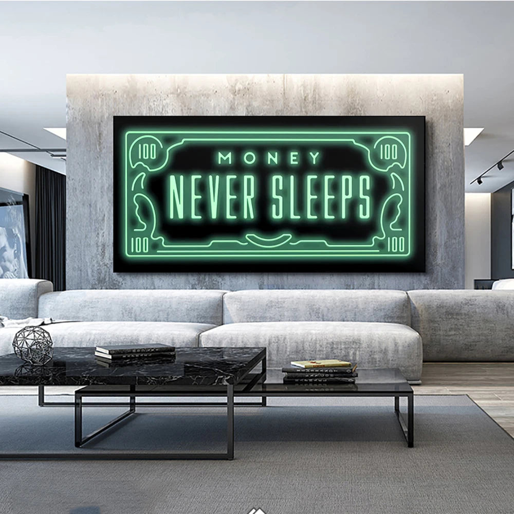 Money Never Sleeps Plakat