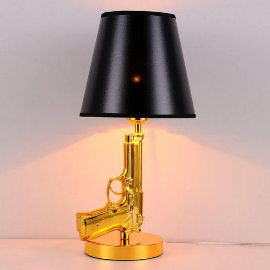 Baretta Pistol Bordlampe